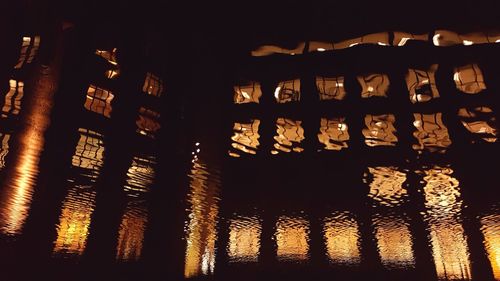 Full frame shot of illuminated window in building