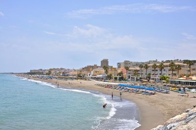 Panoramic view of beach against sky