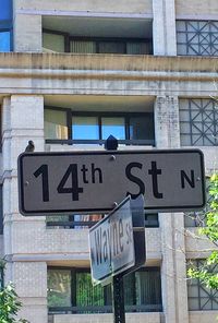 Low angle view of information sign