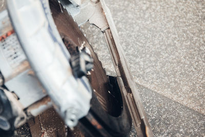 Close-up of circular saw