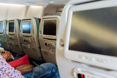 People sitting in airplane