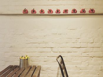 Abstract vegetables wall table and chair