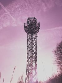 Low angle view of tower against sky