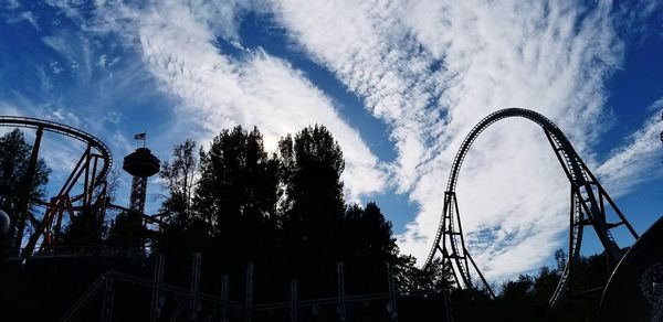 Low angle view of ferris wheel against sky