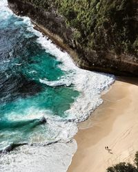 High angle view of beach