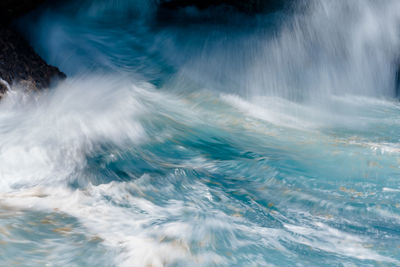 Full frame shot of water flowing in swimming pool