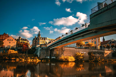 Bridge over river in city