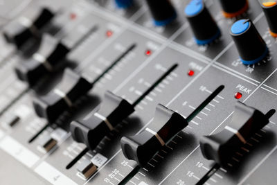 High angle view of computer keyboard