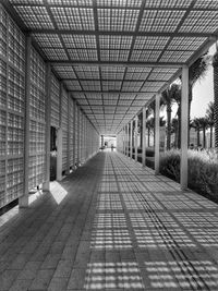 Empty corridor of building