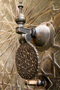Close-up of old metal door