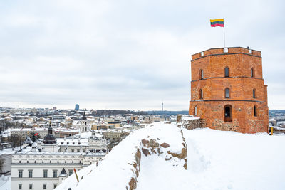 Gediminas tower or castle, the remaining part of the upper medieval castle in vilnius