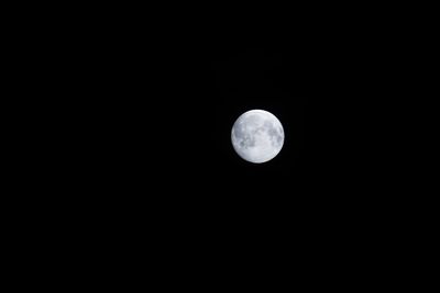 Low angle view of moon in sky