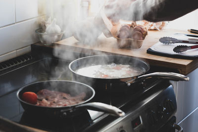 Cooking breakfast