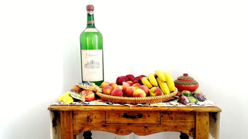 Close-up of food on white background