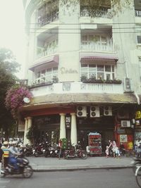 Cars parked in front of building