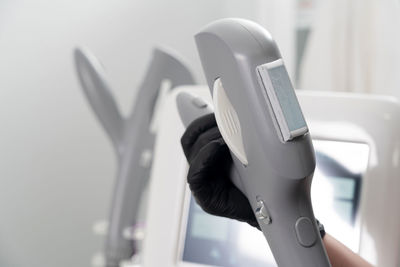 Close-up of security camera