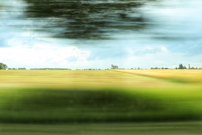 Scenic view of land against sky