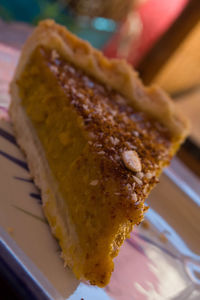 Close-up of bread in plate