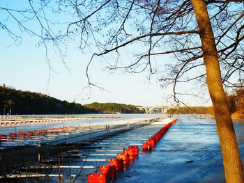 Scenic view of river against sky