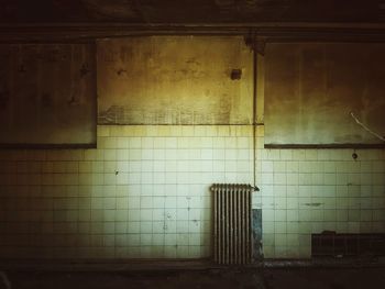 Interior of abandoned building