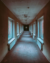 Empty corridor of building