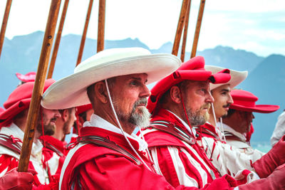 Portrait of people in traditional clothing