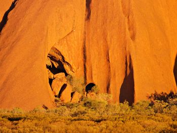 View of a red rock formation