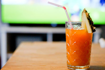 Close-up of drink on table