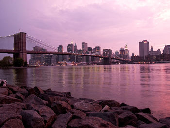 City skyline with waterfront