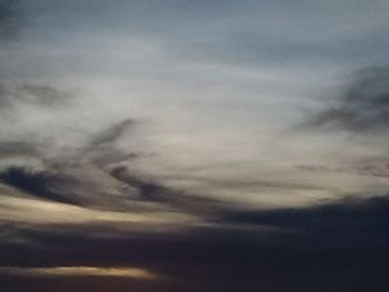 Low angle view of cloudy sky