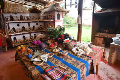 Various vegetables for sale in market