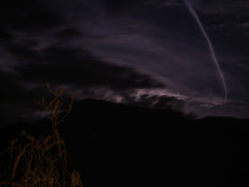 Low angle view of sky at night