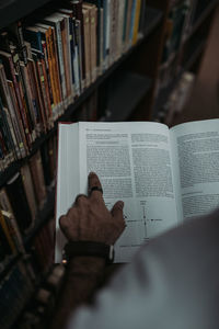 Hand holding book