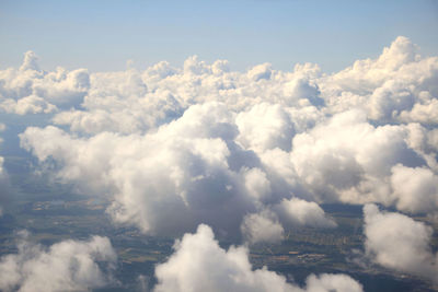 Aerial view of clouds in sky