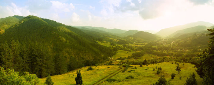 Panoramic view of landscape against sky