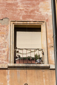 Window on wall of building