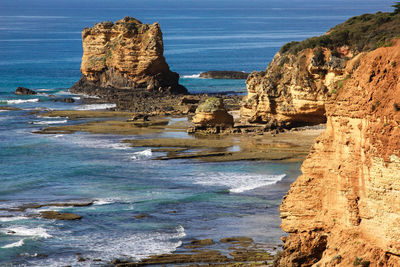 View of scenic coastline great ocean road in the afternoon