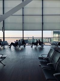 People waiting at airport