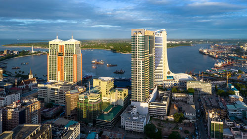 Aerial view of dar es salaam, tanzania