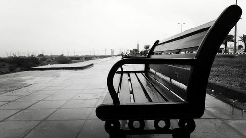 Empty benches in the dark