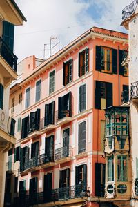 Low angle view of buildings in city