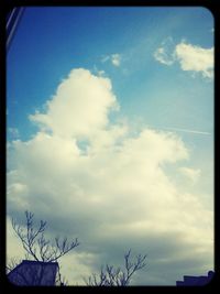 Low angle view of cloudy sky