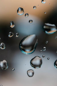 Full frame shot of wet bubbles