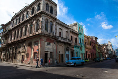 City street with buildings in background