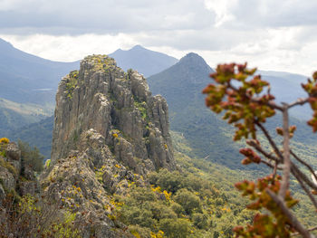 Scenic view of mountain against sky