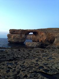 Rock formations in sea