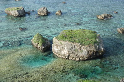High angle view of sea