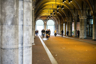 People in tunnel