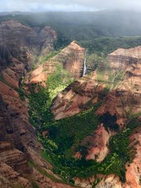 High angle view of mountains