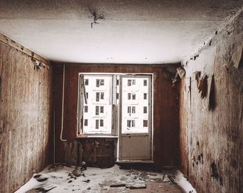 Interior of abandoned house